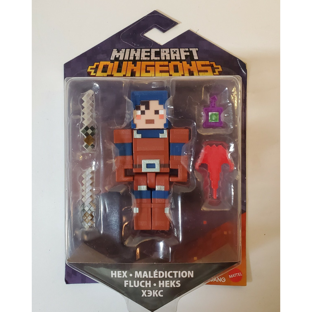 Minecraft Dungeons Hex Malediction Figure New Package Swords Fighter Discontiued